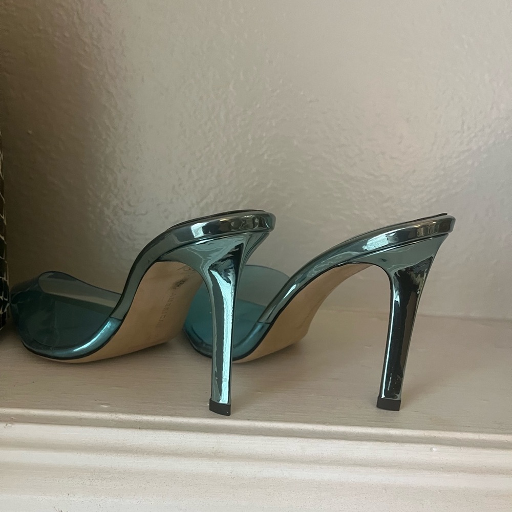 Like New Good American Womens Blue Princess Glass Slipper Stiletto Pointy Mu… - Picture 5 of 8